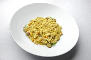 Risotto deniz lezzetleri kabak ve kestane ile