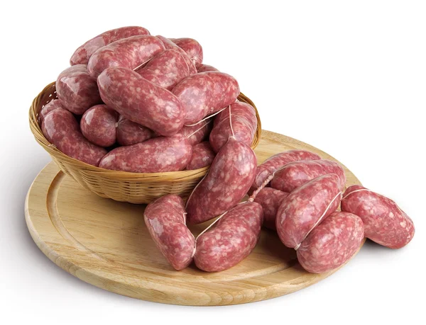 Salame Verzini salsiccia sul tagliere — Foto Stock