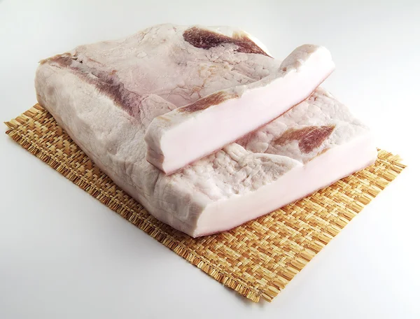 Fette di lardo salato Bacon — Foto Stock