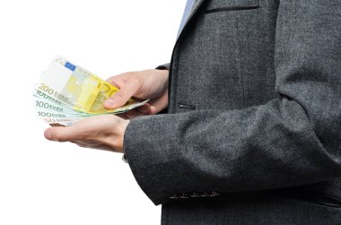 erkek elinde Euro