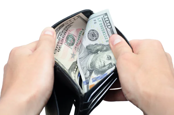 Dollars in wallet — Stock Photo, Image