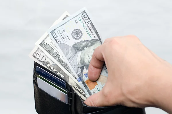 Dollars in wallet — Stock Photo, Image