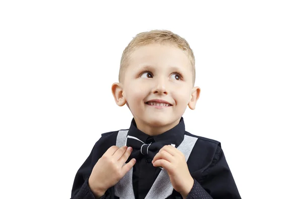 Kleine jongen in een vest — Stockfoto