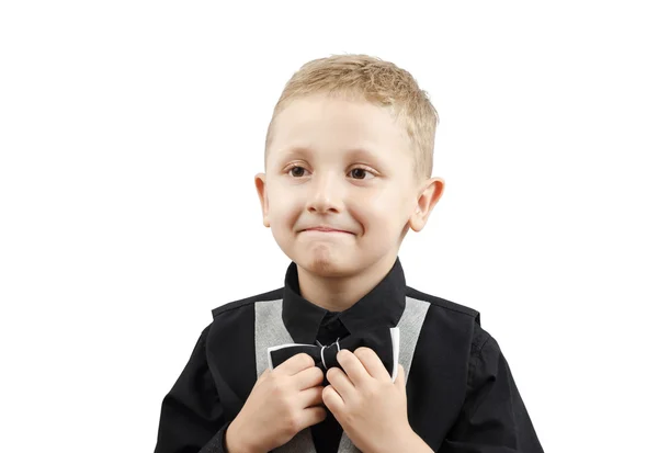Kleine jongen in een vest — Stockfoto
