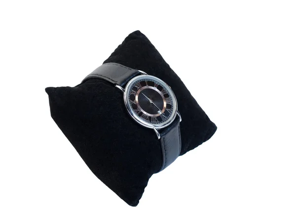 Wristwatch on the pillow — Stock Photo, Image