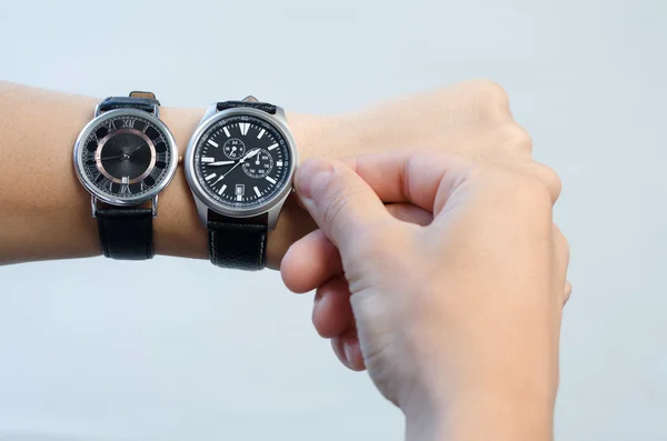 Męskie zegarki na rękę — Zdjęcie stockowe