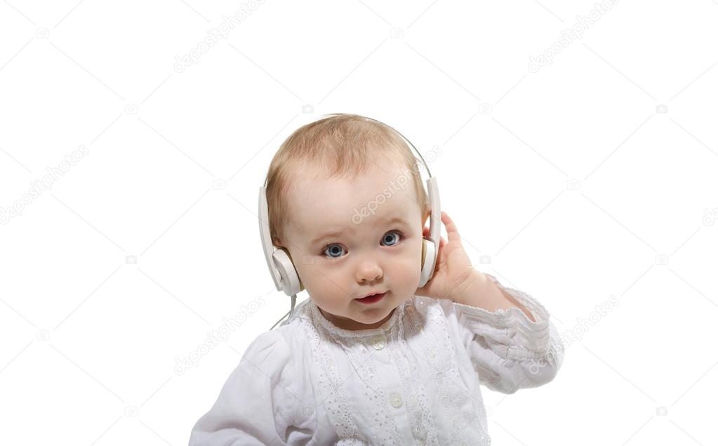 Child wearing headphones