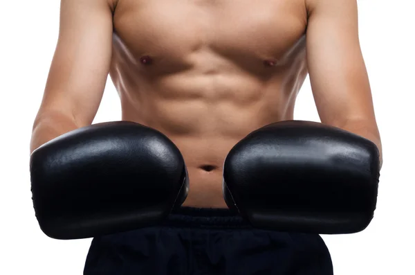 Boxeador antes de uma luta — Fotografia de Stock