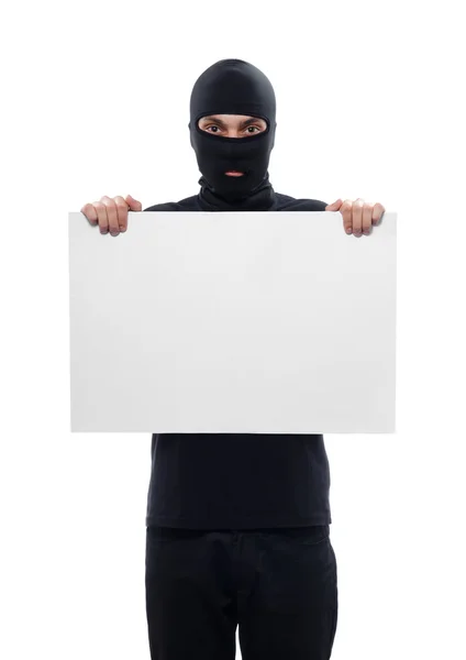 Offender shows a message — Stock Photo, Image