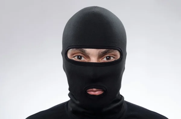 一个戴着面具的小偷 — 图库照片