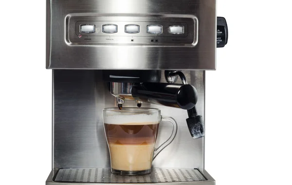 Cappuccino in Kaffeemaschine — Stockfoto