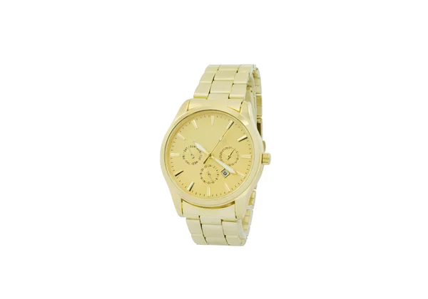 Gold watch on a white background — Stock Photo, Image