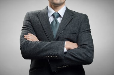 Takım elbiseli iş adamı.