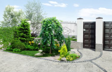 Özellik satırı dış cephe, 3d render