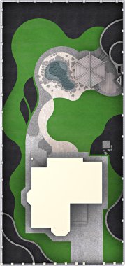 Master Planı, 3d Render peyzaj