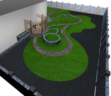 Çevre düzenlemesi, çoklu seviyeli 3d render