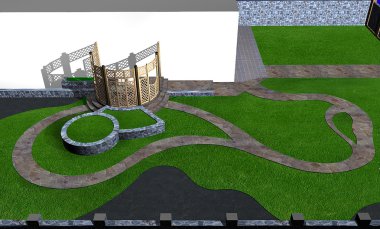 Çevre düzenlemesi, çoklu seviyeli 3d render