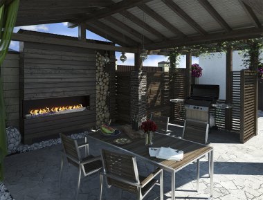 İç, davet çardak 3d render