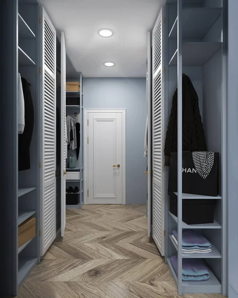 Master Bedroom Walk Closet Rendering — Fotografia de Stock