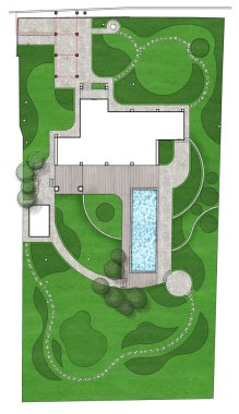 Arazi geliştirme planı Master Planı, 2d Sketch85 peyzaj