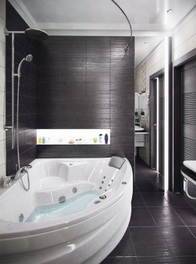 Modern stil banyo, 3d render