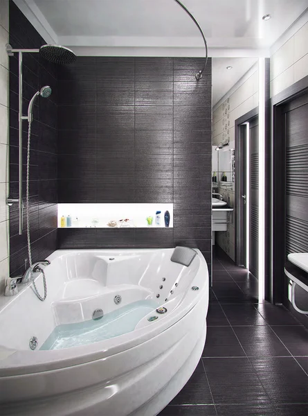 Ванная комната в современном стиле, 3D рендеринг — стоковое фото