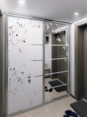 Minimalizm koridor iç, 3d render
