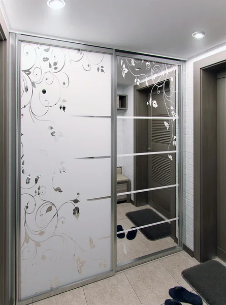 Minimalizm koridor iç, 3d render