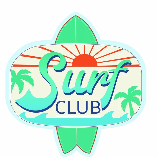 Grafikdesign Des Surfclubs — Stockvektor