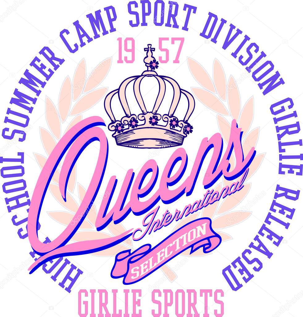 queens sports graphic design