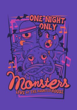 canavar grafik vektör tasarımı