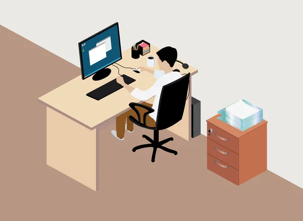 Work place — Stock Vector