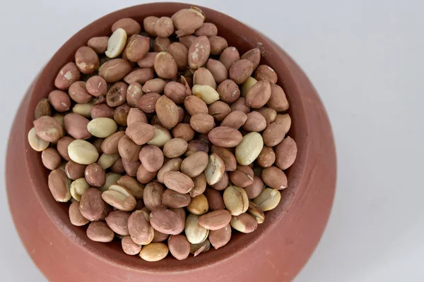 Lanche Saudável Indiano Focado Seletivo Chamado Varuth Kadalai Amendoim Assado — Fotografia de Stock