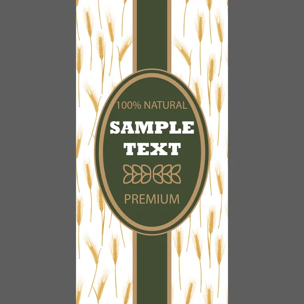 Backgrounds for label package banner Seamless pattern with wheat ears