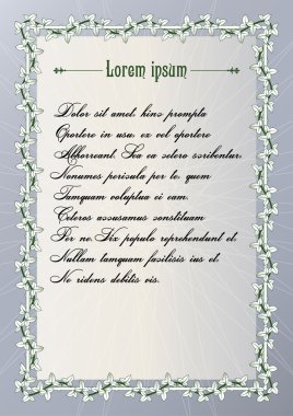 Vintage gündüzsefası süsleme çerçeveyle sertifika