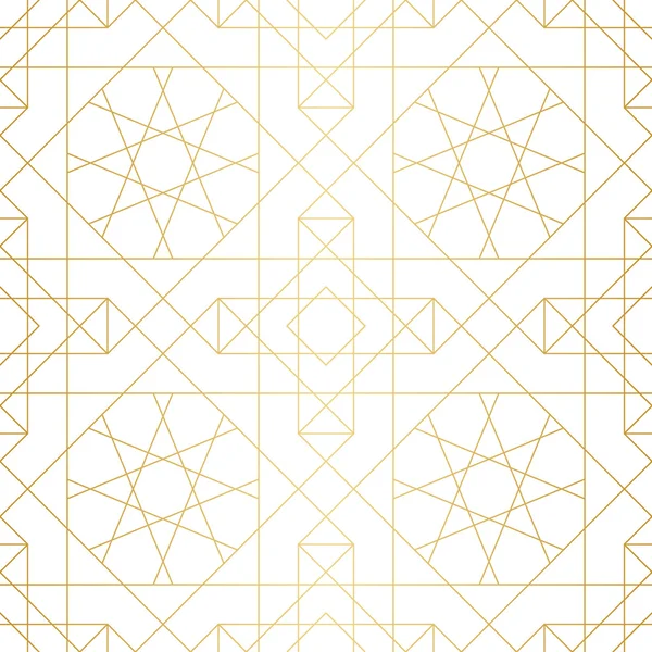 Ilustracja wektorowa złote abstrakcyjny wzór geometryczny z romb, Trójkąty i kwadraty — Wektor stockowy