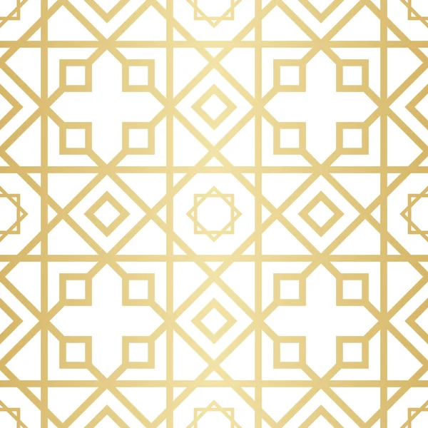Ilustracja wektorowa złote abstrakcyjny wzór geometryczny z romb, Trójkąty i kwadraty — Wektor stockowy
