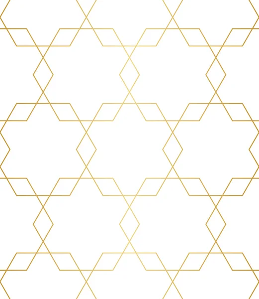Modèle géométrique abstrait doré avec losange, triangles et étoiles illustration vectorielle — Image vectorielle