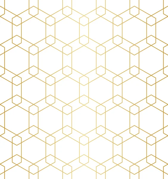 Modèle géométrique abstrait doré avec losange, triangles et carrés illustration vectorielle — Image vectorielle