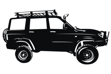 Offroad araba siluet