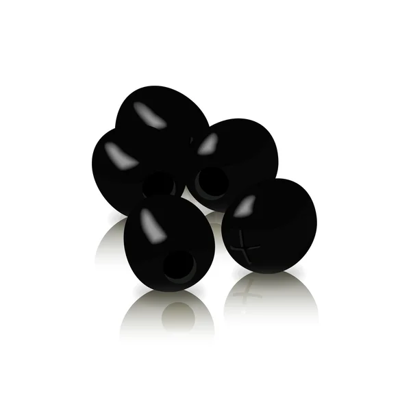 Vektor svarta oliver isolerad på en vit bakgrund — Stock vektor