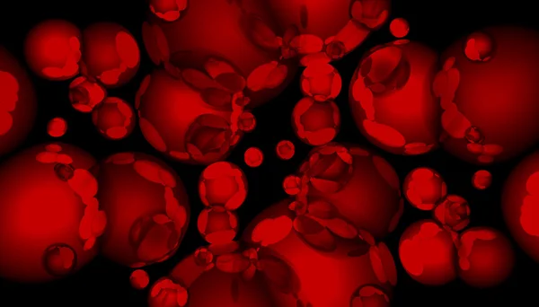 Red glossy bubbles — Stock Photo, Image