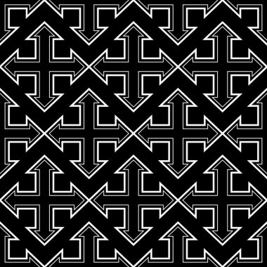 kesintisiz geometrik dört tarafı ok desen