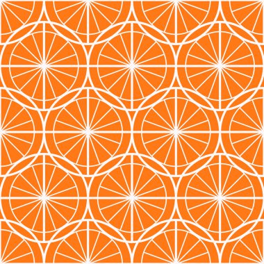 seamless modeli: daireler ve turuncu zemin üzerine çizgiler