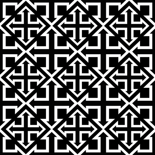シームレスな幾何学的な 4 つの側面の矢印パターン — ストック写真