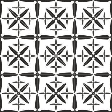 kesintisiz geometrik dört tarafı shuriken desen