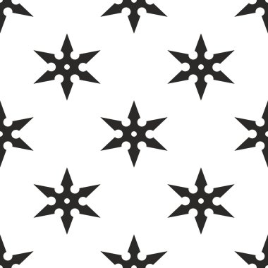 geleneksel shuriken kesintisiz geometrik desen