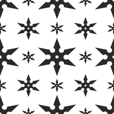 geleneksel shuriken kesintisiz geometrik desen