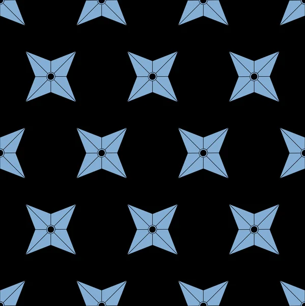 4 개의 블레이드 닌자 shuriken 원활한 패턴 — 스톡 사진