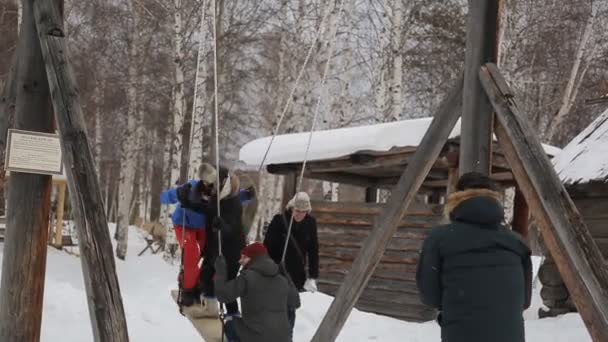 Happy Friends Ride On Wooden Swing Boat In Ecovillage